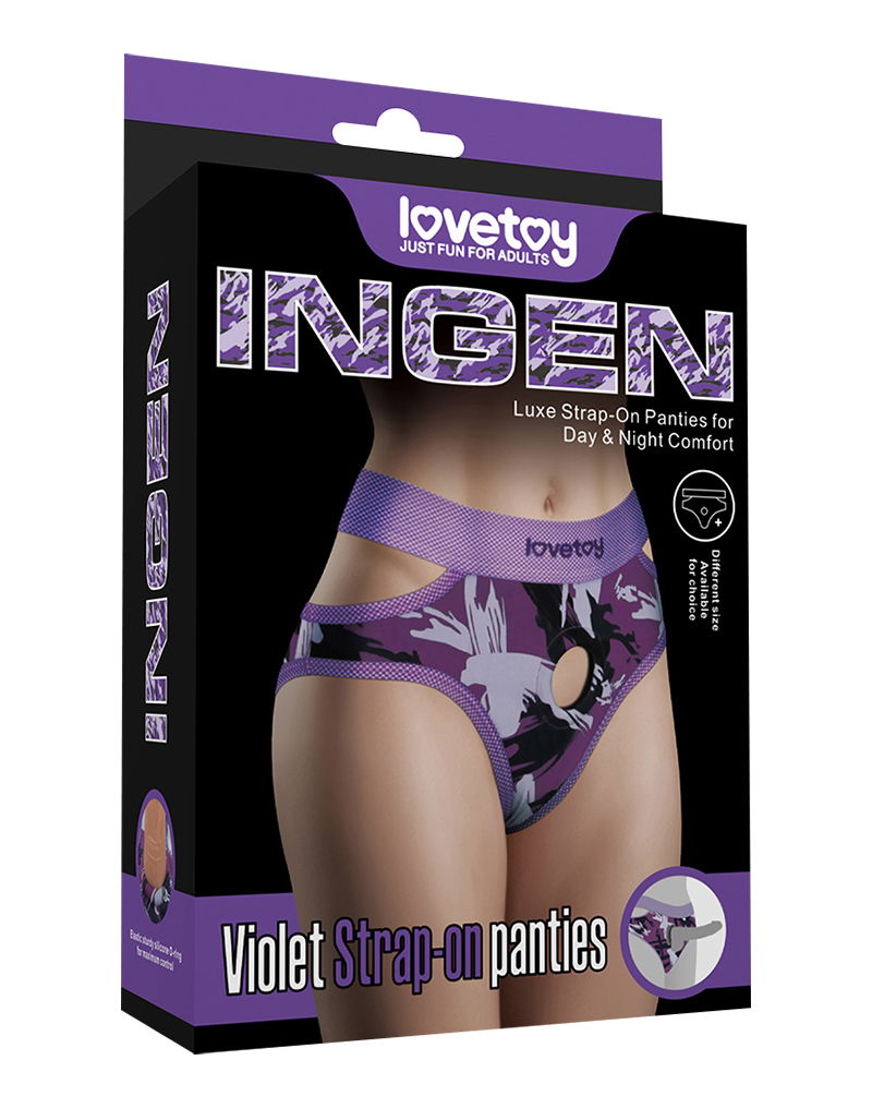 LoveToy - Ingen - Braguitas arnés violetas - Talla M/L - Morado - Erotiekvoordeel.nl
