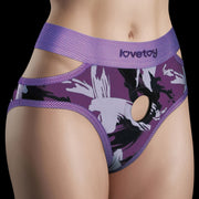 LoveToy - Ingen - Braguitas con arnés violetas - Talla M/L - Morado-Erotiekvoordeel.nl