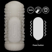LoveToy - Knights Ring - Manchon vibrant double usage - Drip - Blanc-Erotiekvoordeel.nl