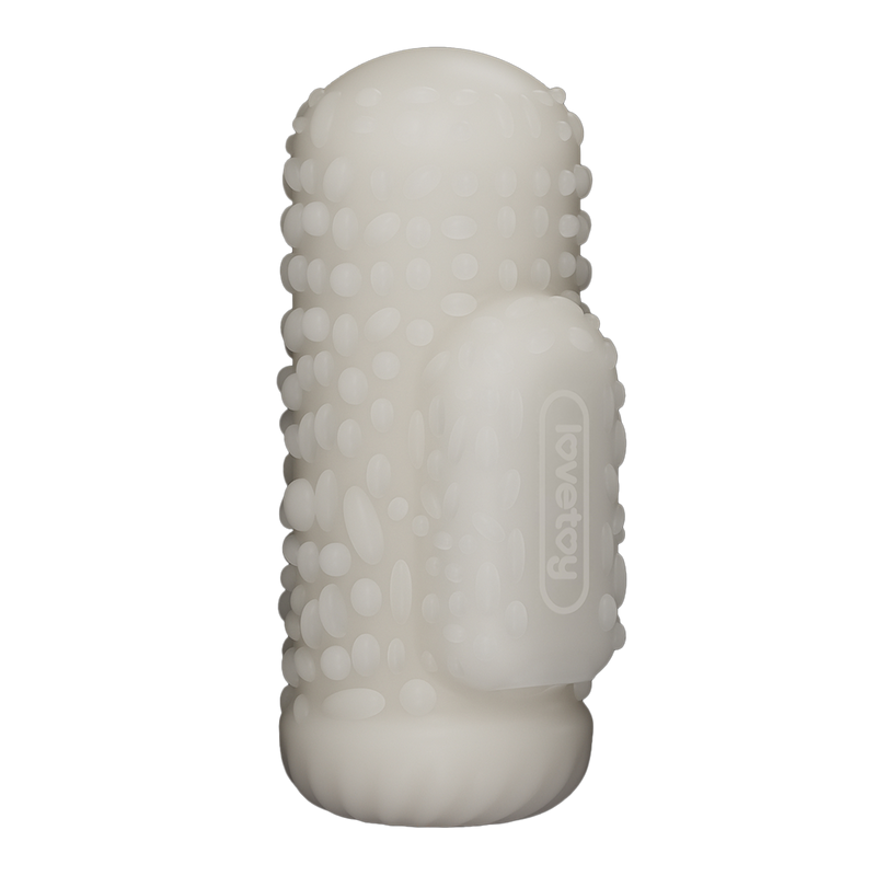 LoveToy - Knights Ring - Manchon vibrant double usage - Drip - Blanc-Erotiekvoordeel.nl
