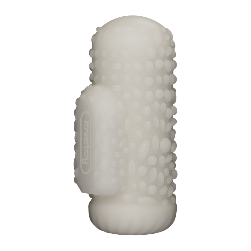 LoveToy - Knights Ring - Manchon vibrant double usage - Drip - Blanc - Erotiekvoordeel.nl