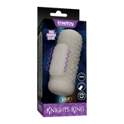 LoveToy - Knights Ring - Manchon vibrant double usage - Drip - Blanc - Erotiekvoordeel.nl