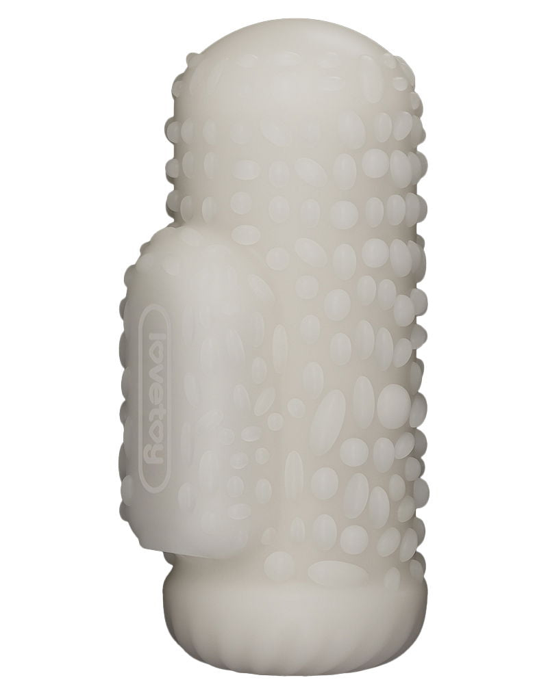 LoveToy - Knights Ring - Manchon vibrant double usage - Drip - Blanc - Erotiekvoordeel.nl