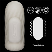 LoveToy - Knights Ring - Manchon vibrant double usage - Spirale - Blanc - Erotiekvoordeel.nl
