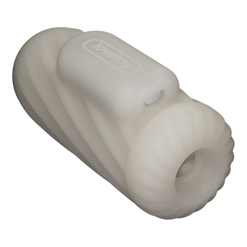 LoveToy - Knights Ring - Manchon vibrant double usage - Spirale - Blanc-Erotiekvoordeel. fr