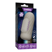 LoveToy - Knights Ring - Manchon vibrant double usage - En spirale - Blanc - Erotiekvoordeel.nl