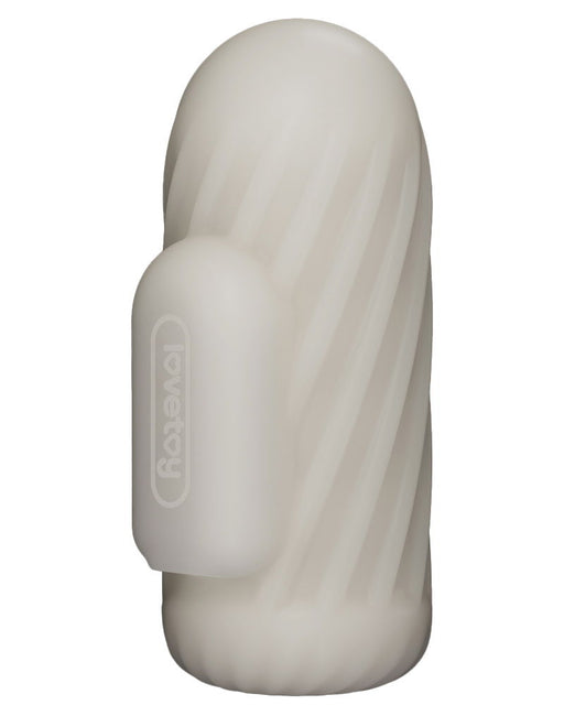 LoveToy - Knights Ring - Manchon vibrant double usage - En spirale - Blanc - Erotiekvoordeel.nl