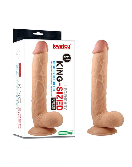 LoveToy - Legendary - King Size Realistische Dildo - 25.5 cm - Lichte Huidskleur-Erotiekvoordeel.nl