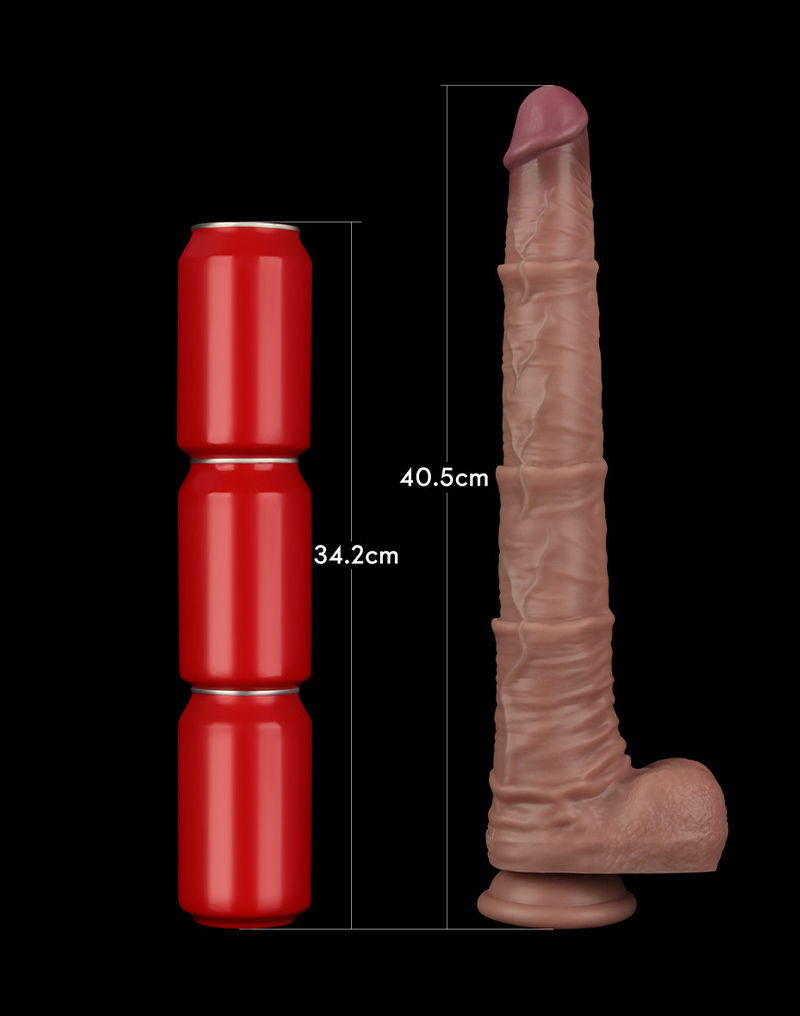 LoveToy - Nature Cock - Double-Layer Flexible Dildo with Veins - 40 cm-Erotiekvoordeel.nl