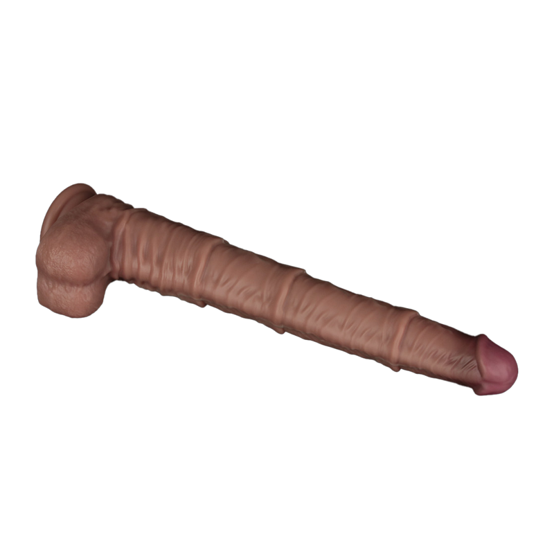 LoveToy - Nature Cock - Double-Layer Flexible Dildo with Veins - 40 cm-Erotiekvoordeel.nl
