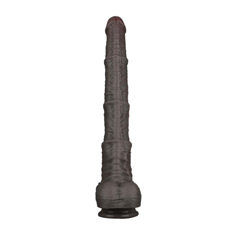 LoveToy - Nature Cock - Double-Layer Flexible Dildo with Veins - 40 cm - Brown-Erotiekvoordeel.nl