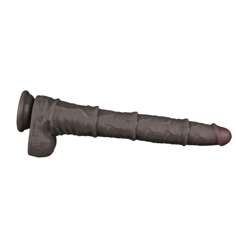 LoveToy - Nature Cock - Double-Layer Flexible Dildo with Veins - 40 cm - Brown-Erotiekvoordeel.nl