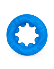 LoveToy - Pinnacle Pro - Anneau pénien Ridge Bump Ball Stretcher - Bleu - Erotiekvoordeel.nl