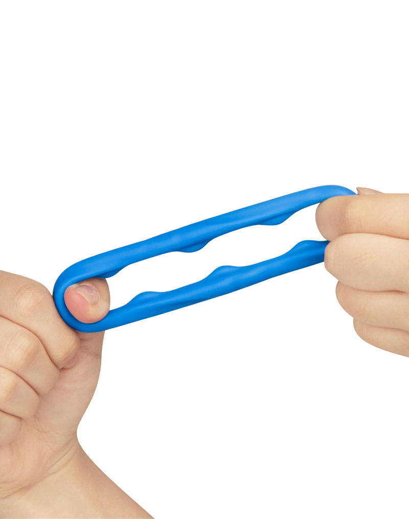 LoveToy - Pinnacle Pro - Anneau pénien Ridge Bump Ball Stretcher - Bleu - Erotiekvoordeel.nl