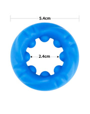 LoveToy - Pinnacle Pro - Anneau pénien Ridge Bump Ball Stretcher - Bleu - Erotiekvoordeel.nl
