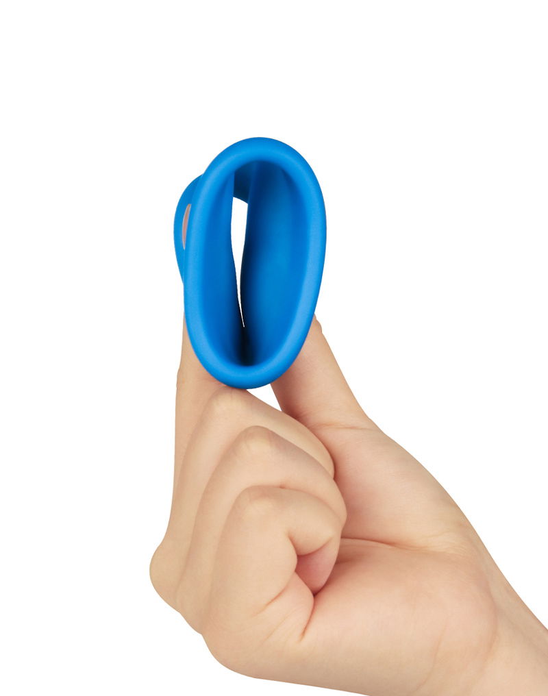 LoveToy - Pinnacle Pro - Anneau pénien Tapered Squeeze - Bleu - Erotiekvoordeel.nl