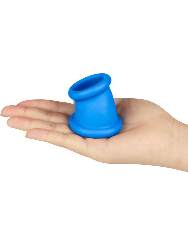LoveToy - Pinnacle Pro - Anneau pénien conique Tapered Squeeze - Bleu - Erotiekvoordeel.nl