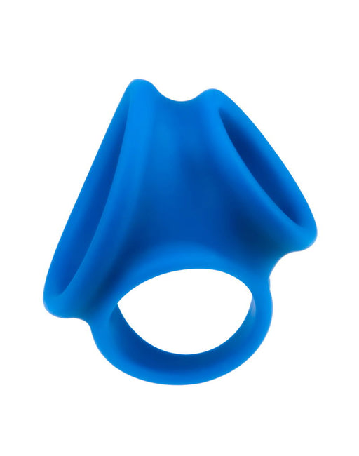 LoveToy - Pinnacle Pro - Anneau pénien Trio Grip Enhancer - Bleu-Erotiekvoordeel.nl