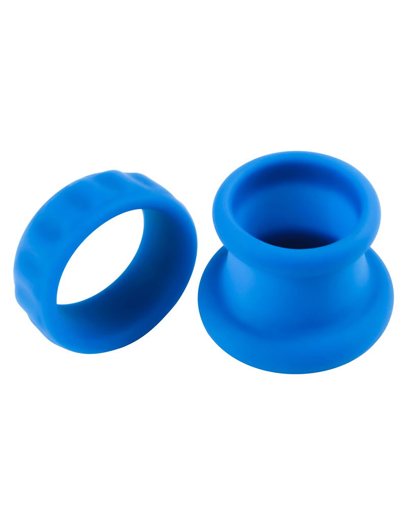 LoveToy - Pinnacle Pro - Pierścień Na Penisa Twin Flex Stretcher - Niebieski - Erotiekvoordeel.nl