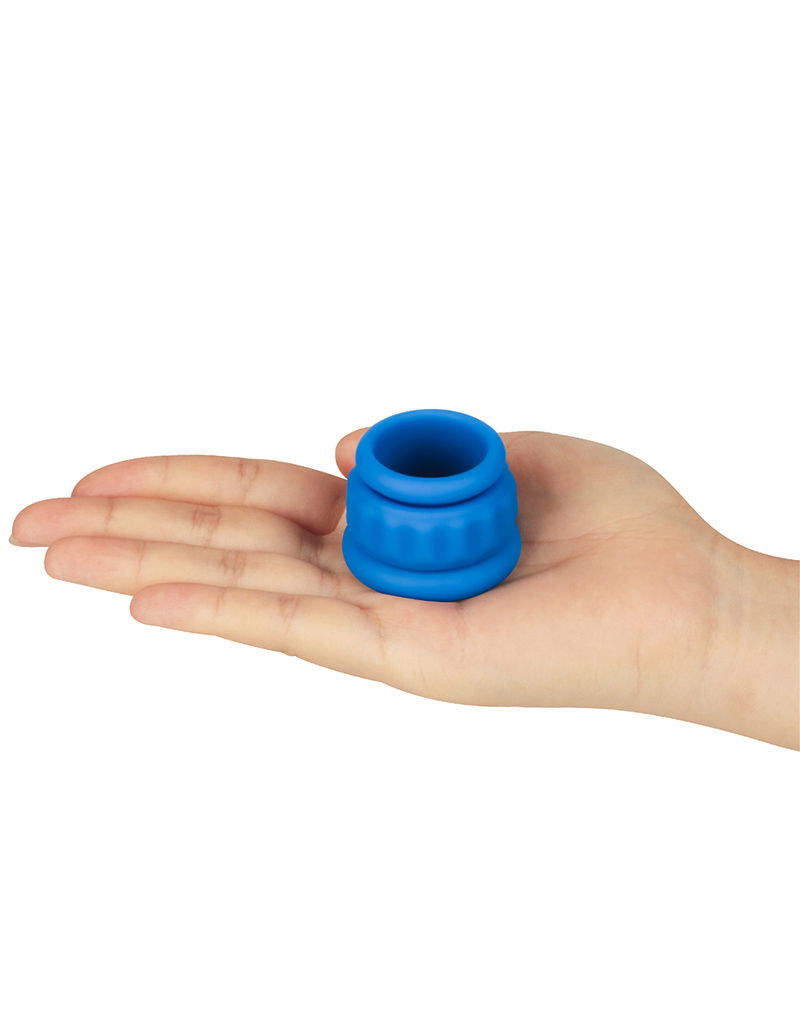 LoveToy - Pinnacle Pro - Twin Flex Stretcher Cockring - Niebieski-Erotiekvoordeel.nl