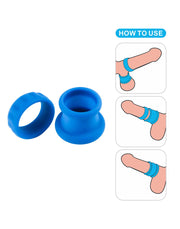 LoveToy - Pinnacle Pro - Pierścień Na Penisa Twin Flex Stretcher - Niebieski - Erotiekvoordeel.nl