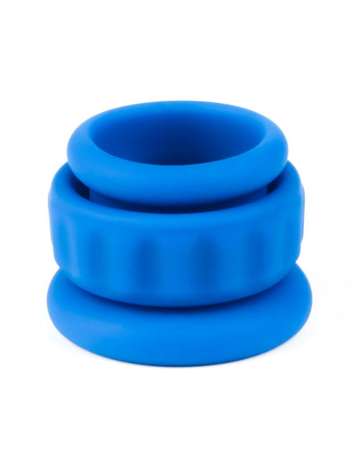 LoveToy - Pinnacle Pro - Anneau pénien Twin Flex Stretcher - Bleu - Erotiekvoordeel.nl
