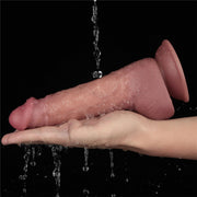 LoveToy - Power Cock - 21,5 cm - Gode vibrant - Double densité - Teinte peau claire - Erotiekvoordeel.nl