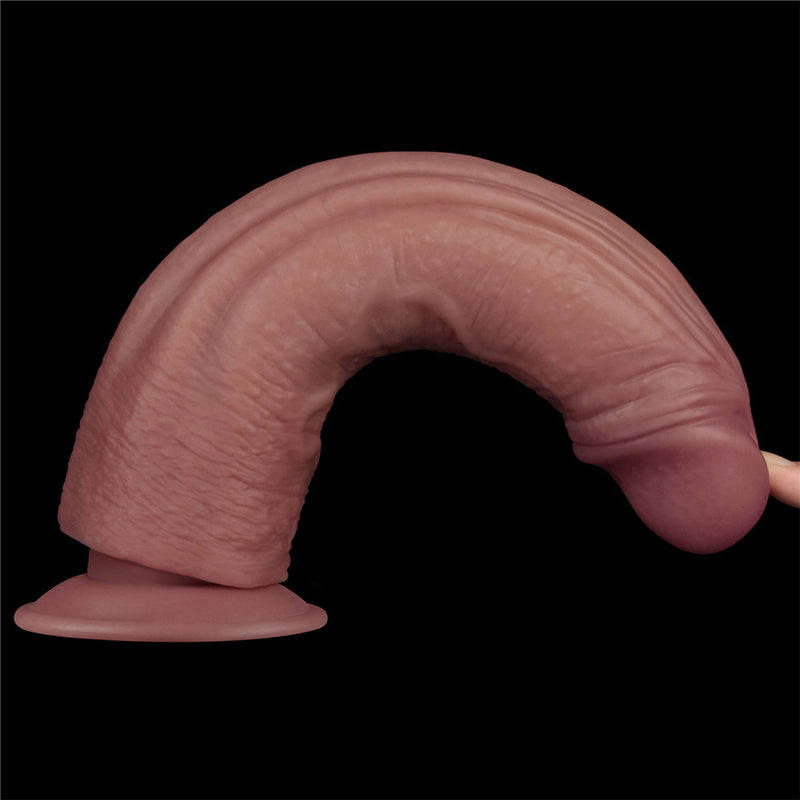 LoveToy - Power Cock - 26,5 cm - Consolador vibrador - Doble densidad - Color piel claro - Erotiekvoordeel.nl