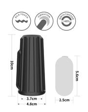 LoveToy - Ridge Knights Ring - Vibrierende Penishülle - Ø 3,7 cm - Schwarz - Erotiekvoordeel.nl