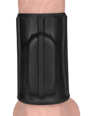 LoveToy - Ridge Knights Ring - Vibrierende Penishülle - Ø 3,7 cm - Schwarz - Erotiekvoordeel.nl