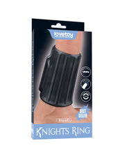 LoveToy - Ridge Knights Ring - Vibrierende Penishülle - Ø 3,7 cm - Schwarz - Erotiekvoordeel.nl