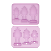 LoveToy - Silicone Ice Cube Tray - Butt Plug Set - Lila-Erotiekvoordeel.nl