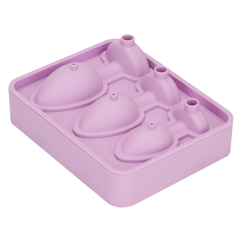 LoveToy - Silicone Ice Cube Tray - Butt Plug Set - Lila-Erotiekvoordeel.nl