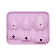 LoveToy - Silicone Ice Cube Tray - Butt Plug Set - Lila-Erotiekvoordeel.nl