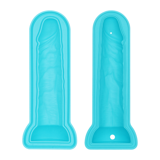 LoveToy - Moule à glaçons en silicone - Pénis réaliste - Bleu-Erotiekvoordeel.nl