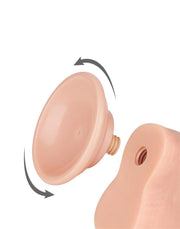 LoveToy - Sliding Skin Dildo - Länge 20 cm - Durchmesser 3,9 cm - Helle Hautfarbe - Erotiekvoordeel.nl