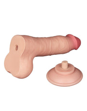 LoveToy - Sliding Skin Dildo - Länge 20 cm - Durchmesser 3,9 cm - Helle Hautfarbe-Erotiekvoordeel.nl