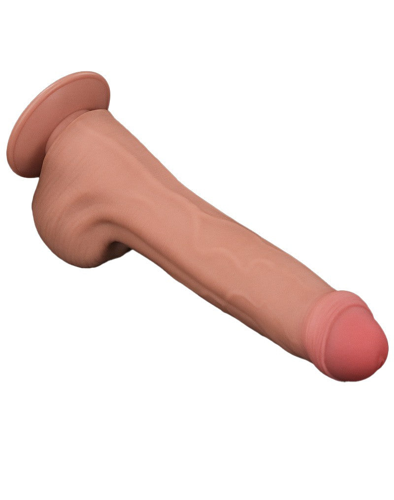 LoveToy - Gode Sliding Skin - Longueur 29 cm - Couleur peau claire - Erotiekvoordeel.nl