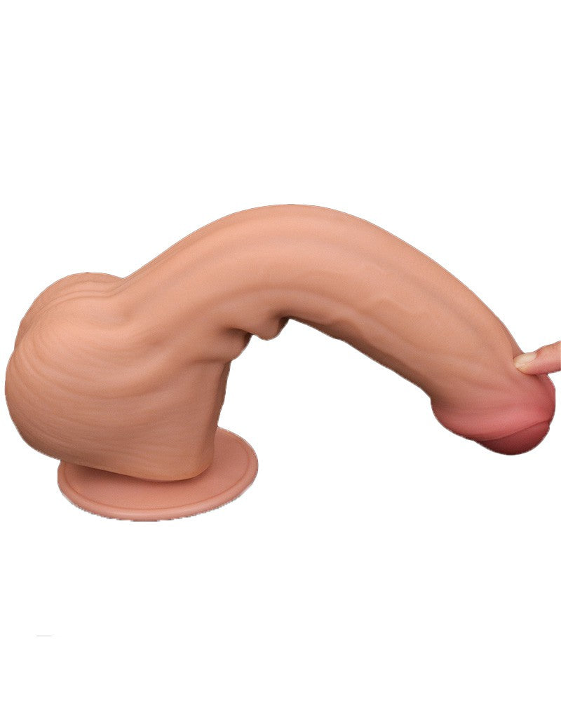 LoveToy - Gode Sliding Skin - Longueur 29 cm - Teinte peau claire-Erotiekvoordeel.nl