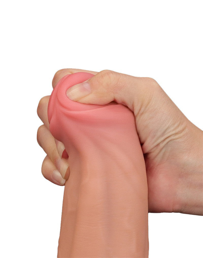 LoveToy - Gode Sliding Skin - Longueur 29 cm - Teinte peau claire-Erotiekvoordeel.nl