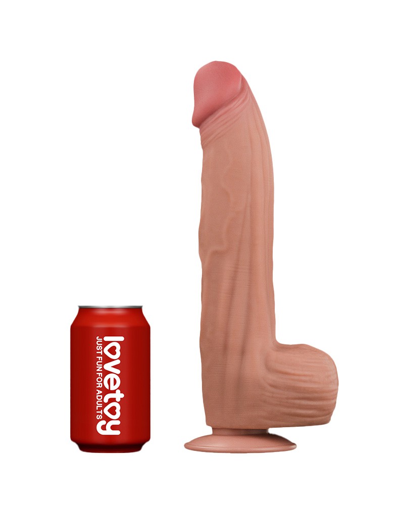 LoveToy - Gode Sliding Skin - Longueur 31 cm - Teint clair - Erotiekvoordeel.nl