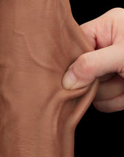 LoveToy - Sliding Skin Dildo - Length 34 cm - Brown-Erotiekvoordeel.nl