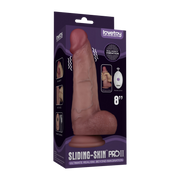 LoveToy - Dildo vibrante Sliding Skin Pro II - Con telecomando - 20 cm - Colore pelle chiaro - Erotiekvoordeel.nl
