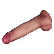 LoveToy - Sliding Skin Vibrating Dildo Pro II - With Remote Control - 21.5 cm - Light Skin Tone-Erotiekvoordeel.nl