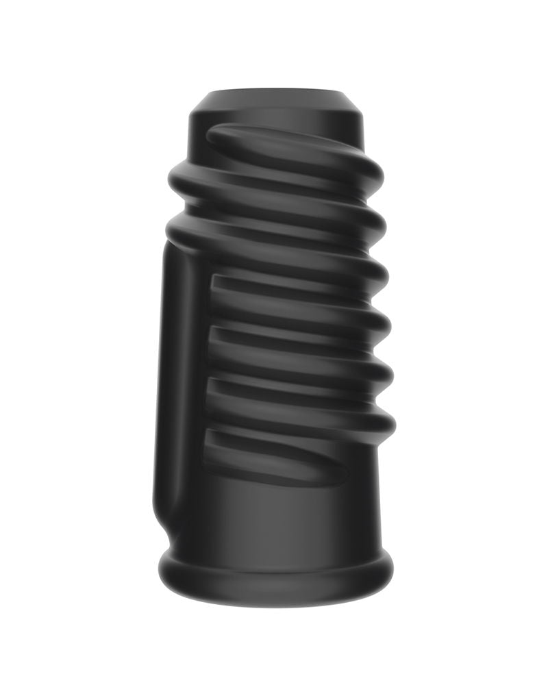 LoveToy - Spiral Knights Ring - Vibrierende Penishülle - Ø 3,7 cm - Schwarz - Erotiekvoordeel.nl
