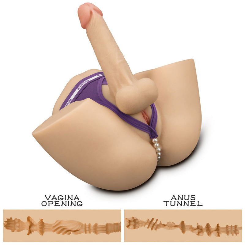 LoveToy - Streetgirl's 17 Masturbateur avec gode flexible - Beige-Erotiekvoordeel.nl