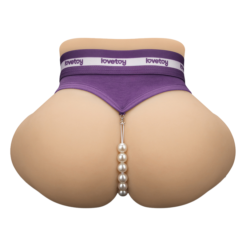 LoveToy - Masturbatore Streetgirl's Dual Motor Sensation Pulse con dildo - Beige-Erotiekvoordeel.nl