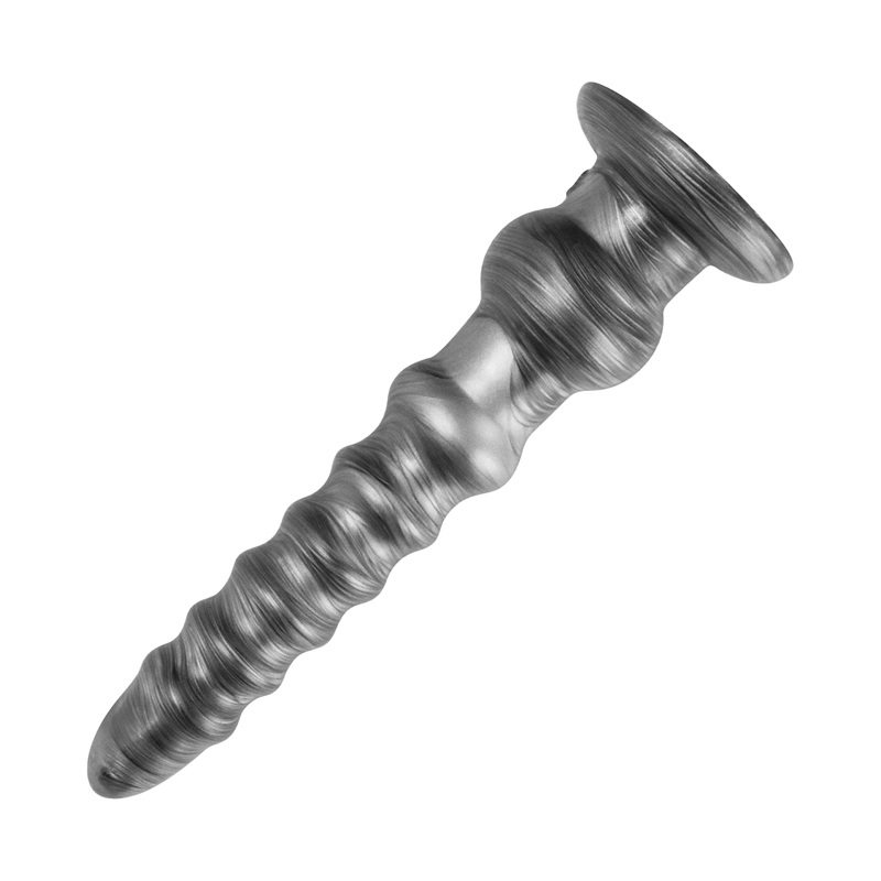 LoveToy - Vibrax Slider - Consolador anal vibrador largo - 32 cm - Plata-Erotiekvoordeel.nl