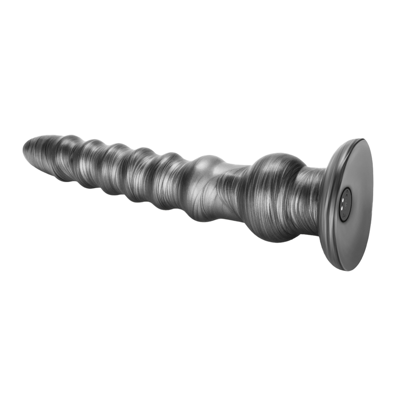 LoveToy - Vibrax Slider - Consolador anal vibrador largo - 32 cm - Plata-Erotiekvoordeel.nl