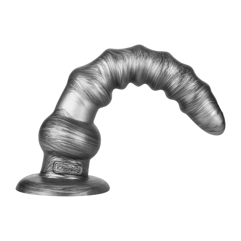 LoveToy - Vibrax Slider - Consolador anal vibrador largo - 32 cm - Plata-Erotiekvoordeel.nl
